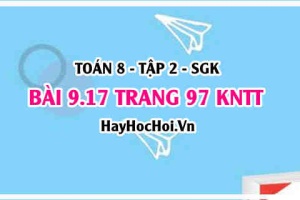 Bài 9.17 trang 97 Toán 8 Tập 2 Kết nối tri thức